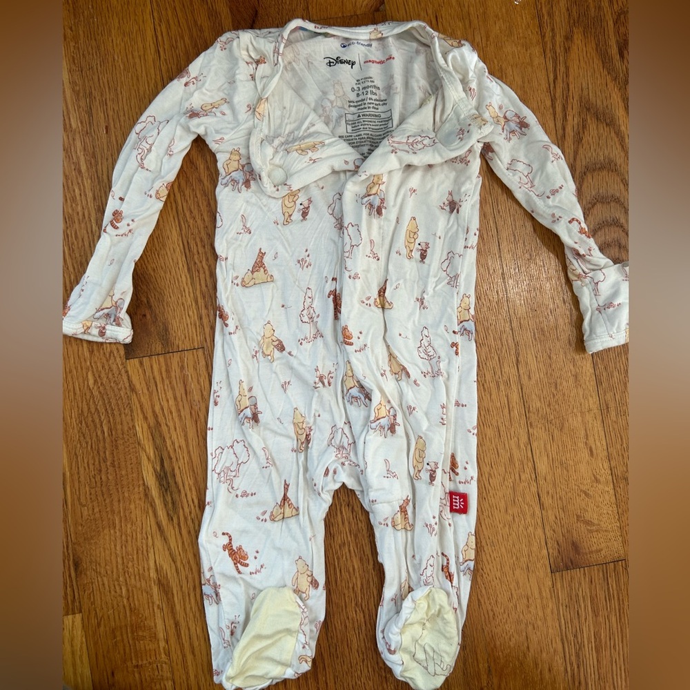 Magnetic Me Cream One Piece Footie Winnie the Pooh